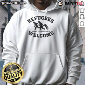 Alternative view of Good Refugees Welcome Bring Your Families Silhouette T-Shirt