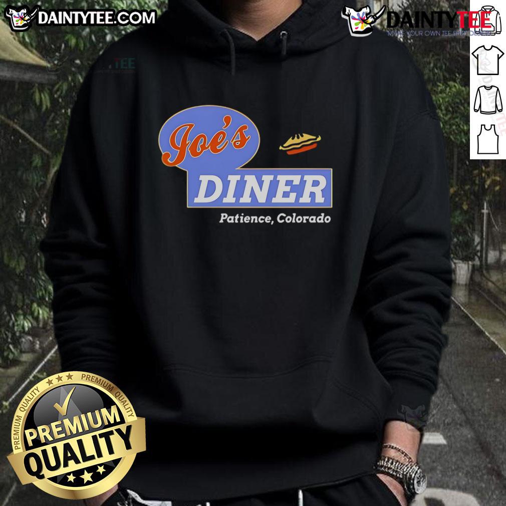 Good Resident Alien Joe's Diner Hoodie featuring a playful alien graphic, perfect for fans of the show and cozy style.