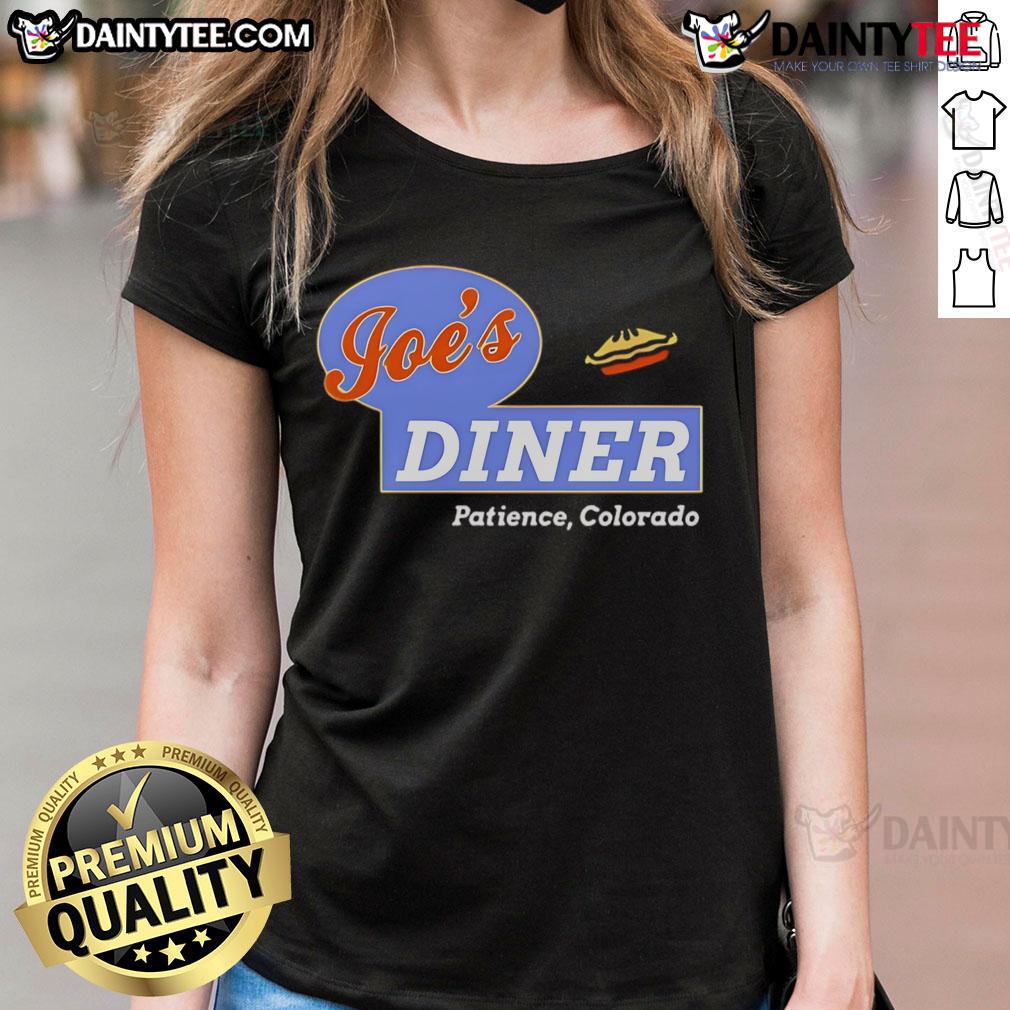 Good Resident Alien Joe's Diner Ladies Tee featuring vibrant graphics and a playful design, perfect for fans of the show.