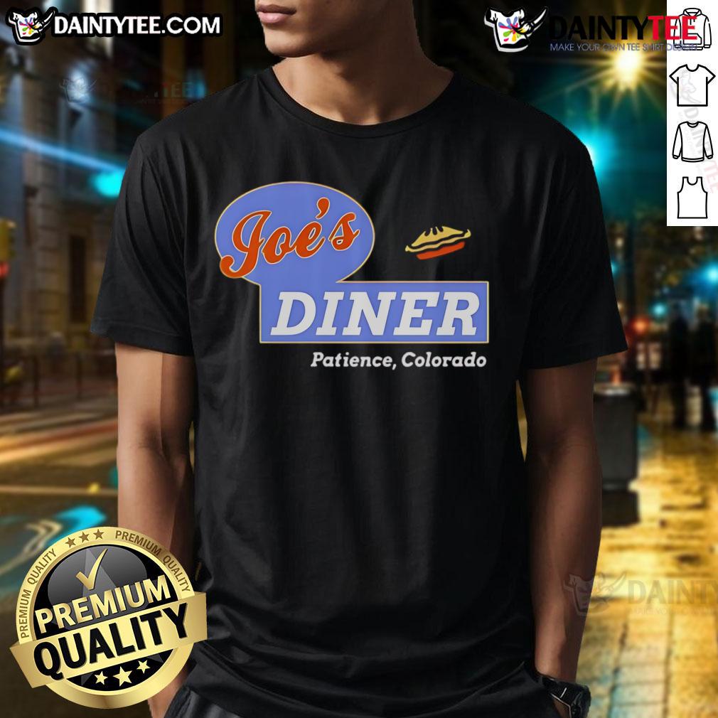 Good Resident Alien Joe's Diner T-Shirt featuring vibrant graphics and a fun design for fans of quirky diner culture.