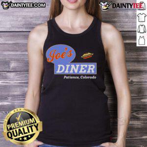 Good Resident Alien Joe's Diner tank top featuring vibrant graphics and a fun alien design for sci-fi fans.