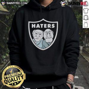 Good Statler and Waldorf Las Vegas Raiders football parody graphic hoodie featuring iconic Muppet characters.