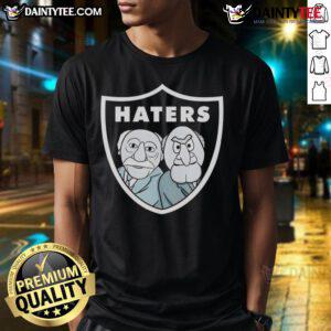 Good Statler And Waldorf Las Vegas Raiders football parody graphic T-shirt featuring iconic Muppet characters.