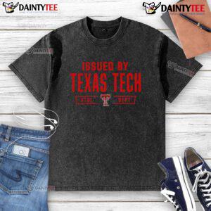 Texas Tech Red Raiders washed t-shirt issued by the Texas Tech Athletic Department, showcasing team spirit and style.