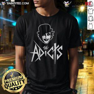 Good The Adicts Monkey T-Shirt featuring a vibrant monkey graphic, perfect for fans of The Adicts and unique band apparel.