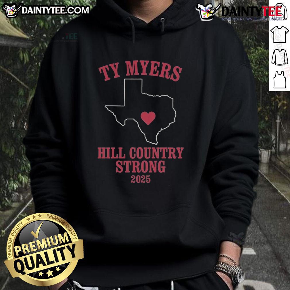 Good Ty Myers Hill in Country Strong 2025 hoodie, showcasing a stylish design perfect for outdoor enthusiasts.