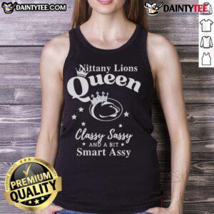 Happy Penn State Nittany Lions tank top with 'Classy, Sassy, and a Bit Smart-Assy' design, perfect for fans.
