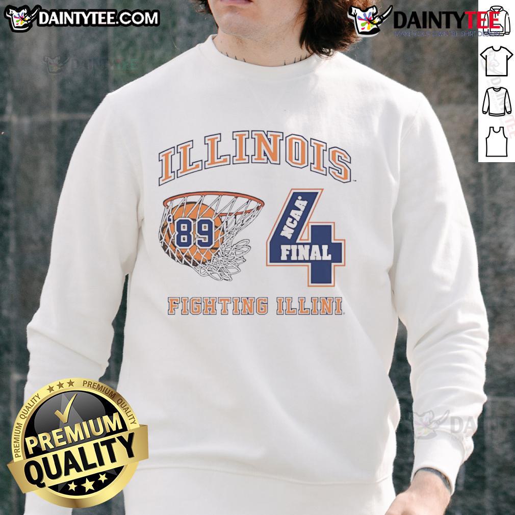 Vintage 89 Final Four sweatshirt featuring the Illinois Fighting Illini logo, perfect for fans and collectors.