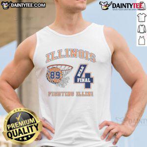 Vintage 89 Final Four tank top featuring Illinois Fighting Illini design, perfect for fans and collectors in Nice, Illinois.