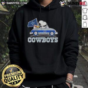 Official 2025 Snoopy and Woodstock Cowboys hoodie featuring vibrant logo design, perfect for fans and collectors.