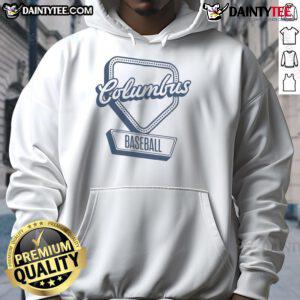 Columbus Baseball Home Plate Log Hoodie featuring a stylish design, perfect for fans and athletes alike.