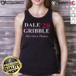 Official Dale Gribble 'He's Got A Theory' tank top featuring a bold design, perfect for fans of King of the Hill.