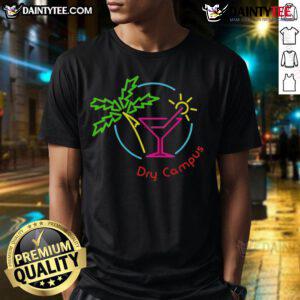 Official Dry Campus Neon T-Shirt featuring vibrant colors and bold logo, perfect for stylish campus attire.
