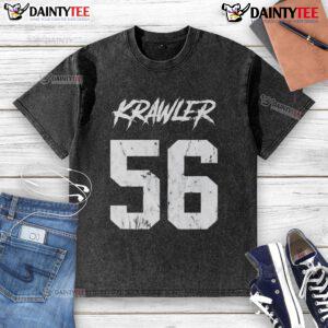 Official Katic Krawlers 56 Washed T-Shirt in soft cotton fabric, featuring a vintage-style graphic design for casual wear.