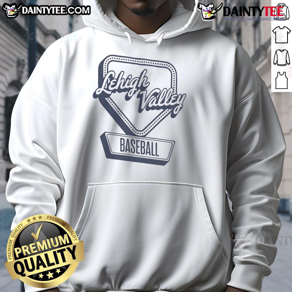 Lehigh Valley Baseball home plate logo hoodie showcasing stylish design and comfortable fit for fans and players alike.