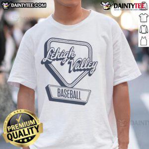 Official Lehigh Valley Baseball Home Plate Log T-Shirt featuring a stylish design for baseball fans and team supporters.
