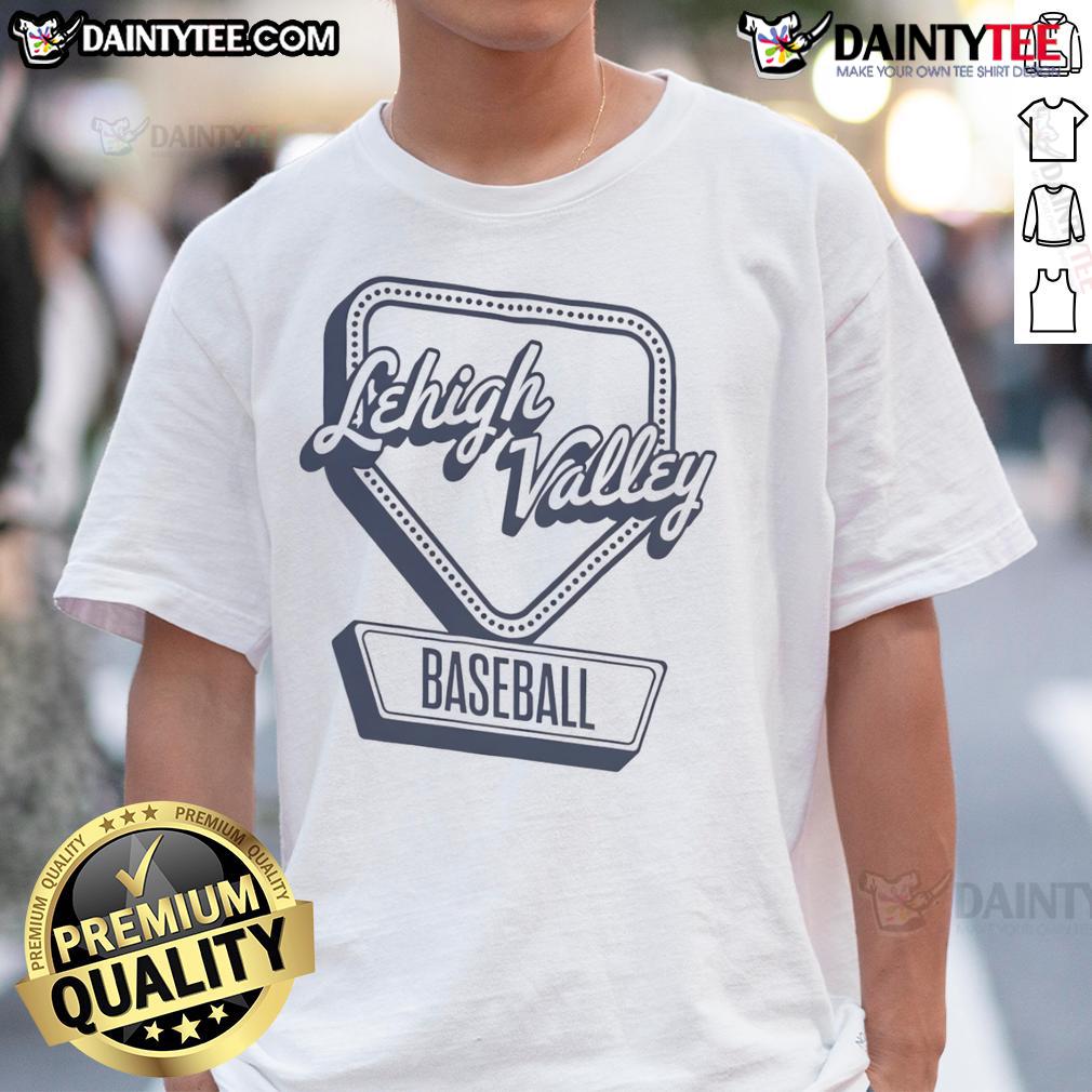 Official Lehigh Valley Baseball Home Plate Log T-Shirt featuring a stylish design for baseball fans and team supporters.