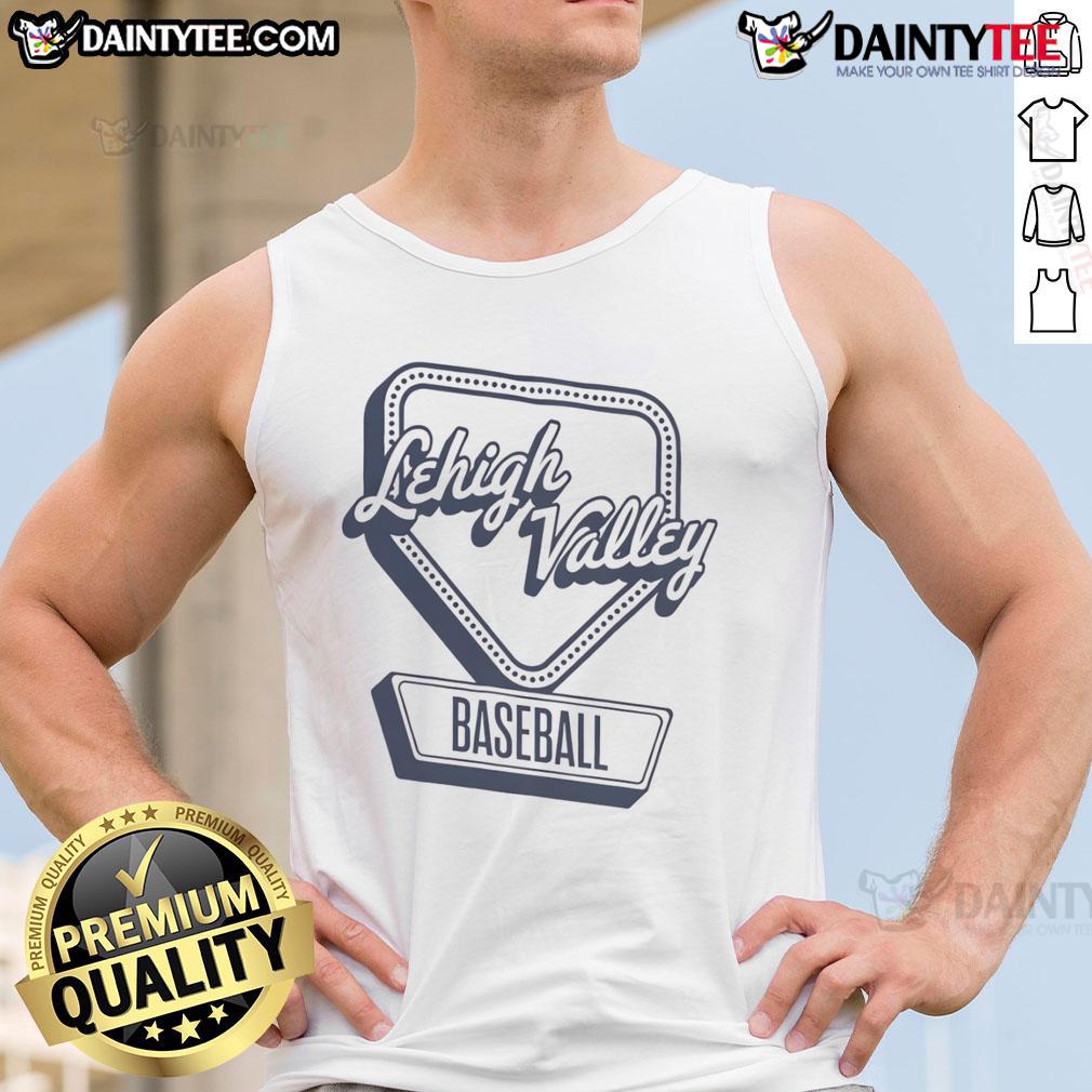 Official Lehigh Valley Baseball home plate log tank top featuring a stylish design for fans and athletes.