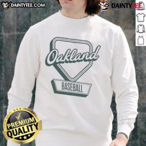 Official Oakland Baseball Home Plate Log Sweatshirt featuring a stylish design for fans and players alike.