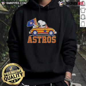 Alternative view of Official Snoopy And Woodstock Driving Car Houston Astros T-Shirt