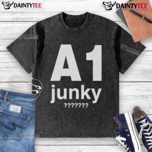Top A1 Junky Washed T-Shirt in soft cotton, featuring a relaxed fit and vintage wash for casual style.