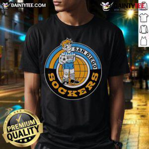 Vintage Top San Diego Sockers 1978 logo T-shirt featuring classic design, perfect for soccer fans and collectors.