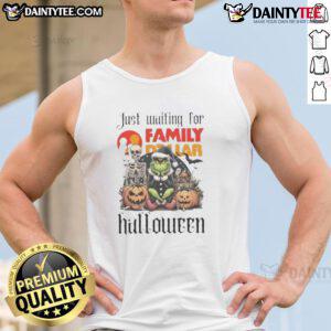 Alt Text: Awesome Grinch Halloween tank top from Family Dollar, featuring a festive design perfect for holiday celebrations.