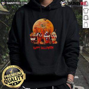 Miami Dolphins Happy Halloween coffee hoodie featuring festive graphics and team colors for fans celebrating the season.