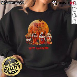 Alt Text: Awesome New York Giants Happy Halloween coffee sweatshirt featuring festive design and team logo.