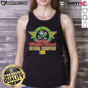 Awesome Notre Dame Sunkist Fiesta Bowl National Champions 1988 tank top featuring vibrant colors and team logo.