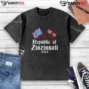 Alt Text: Awesome Republic of Zinzinnati 2025 washed t-shirt featuring vibrant graphics and a comfortable fit for casual wear.