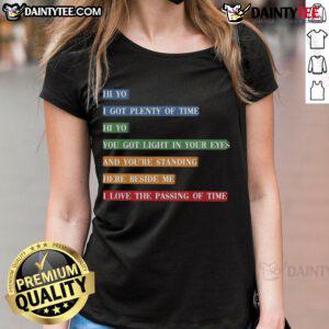 Awesome retro colorful song lyrics tee for ladies, showcasing vibrant designs and stylish comfort for music lovers.