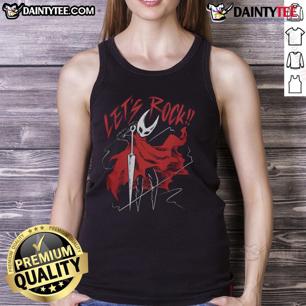 Alt Text: Awesome Silksong Let's Rock Time to Survive tank top featuring vibrant graphics and stylish design for gamers.