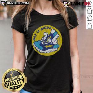 Awesome Way To Motor Scratch N Sniff Ladies Tee featuring a fun design, perfect for automotive enthusiasts and casual wear.