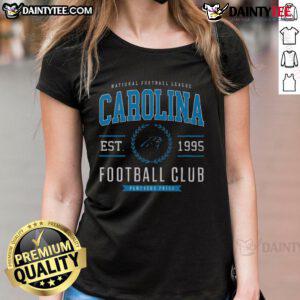 Stylish Good Carolina Panthers Football Club ladies tee in black, perfect for fans supporting their team.