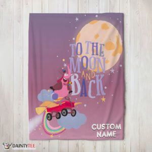 Top Disney Inside Out Bing Bong To The Moon And Back Blanket Fleece Customized Blanket