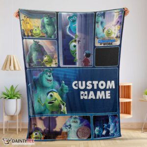 Top Disney Pixar Mike & Sulley Monsters Inc Blanket Fleece Customized Blanket