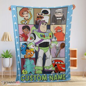 Top Disney Pixar Toy Story Buzz Lightyear With Friends Blanket Fleece Customized Blanket
