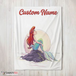 Top Disney The Little Mermaid Delicate And Painterly Blanket Fleece Customized Blanket