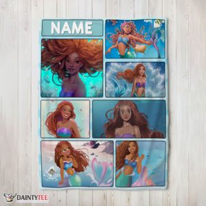 Top The Little Mermaid Ariel Blanket Fleece Customized Blanket