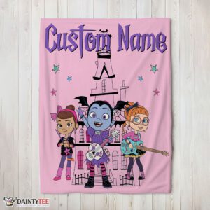 Top Vampirina With Poppy Peepleson & Bridget Drawing Blanket Fleece Customized Blanket