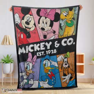 Top Vintage Mickey & Co Est 1928 Blanket