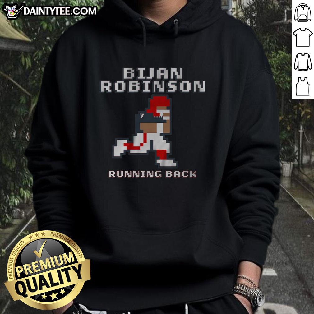 Awesome Bijan Robinson Retro Baller Hoodie featuring a stylish design perfect for fans and casual wear.