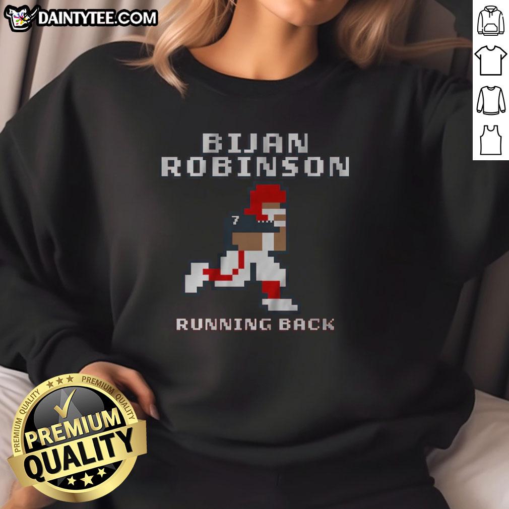 Awesome Bijan Robinson Retro Baller Sweatshirt featuring bold graphics and vintage style for ultimate fan fashion.