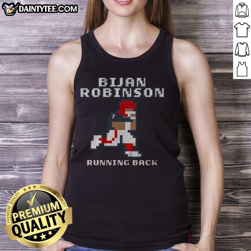 Awesome Bijan Robinson Retro Baller Tank Top featuring vibrant colors and a stylish design, perfect for sports fans.