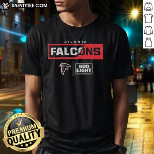 Awesome Bud Light Atlanta Falcons Team T-Shirt featuring vibrant team colors and logo, perfect for game day.