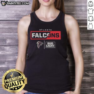 Awesome Bud Light Atlanta Falcons team tank top featuring bold graphics, perfect for game day and fan gatherings.