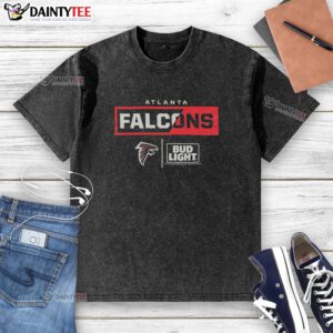 Awesome Bud Light Atlanta Falcons team washed t-shirt featuring vibrant colors and a stylish design for fans.