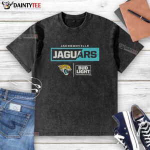 Awesome Bud Light Jacksonville Jaguars team washed t-shirt featuring vibrant colors and a stylish design.