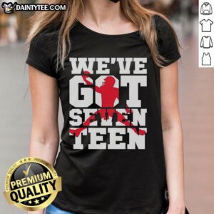 Awesome Buffalo Bills 'We've Got Seventeen' ladies tee showcasing team spirit and style for fans.